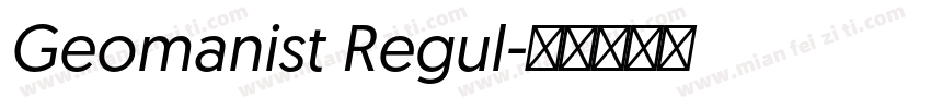 Geomanist Regul字体转换